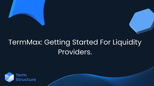 TermMax: Getting Started For Liquidity Providers.